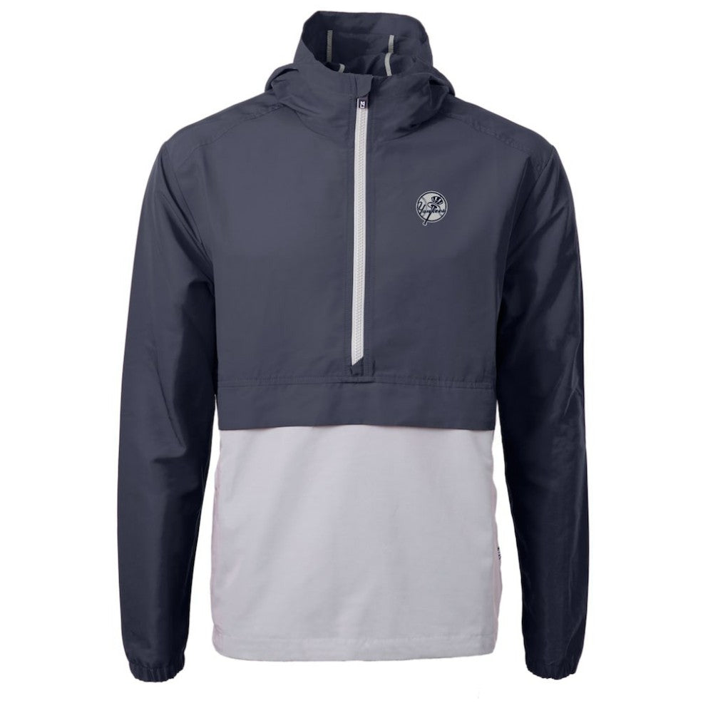 New York Yankees Cutter & Buck Charter Eco Recycled Anorak Half-Zip Hoodie Jacket | MLB Shop