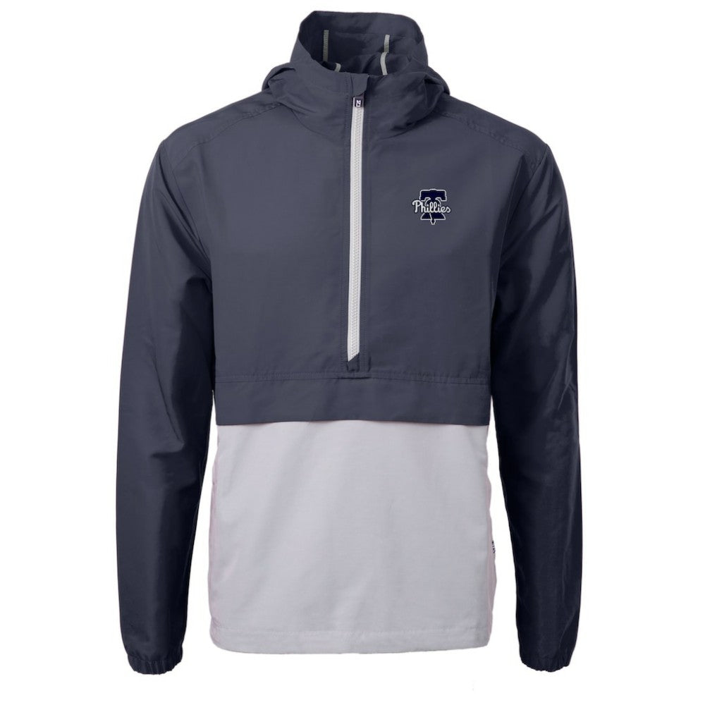 Philadelphia Phillies Cutter & Buck Charter Eco Recycled Anorak Half-Zip Hoodie Jacket | MLB Discount