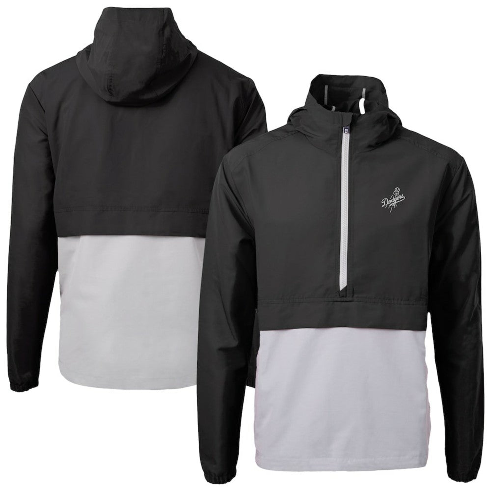 Los Angeles Dodgers Cutter & Buck Charter Eco Recycled Anorak Half-Zip Hoodie Jacket | MLB US