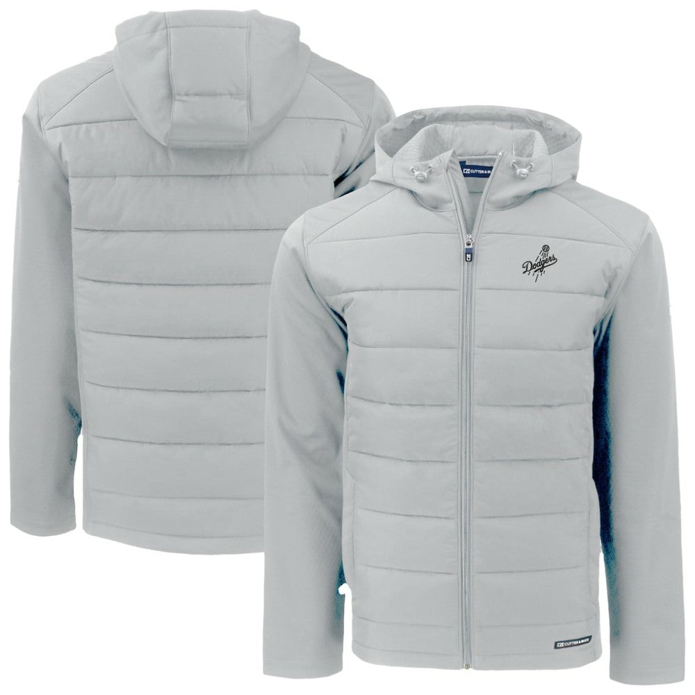 Los Angeles Dodgers Cutter & Buck Evoke Hybrid Eco Softshell Recycled Full-Zip Hooded Jacket | MLB Sale