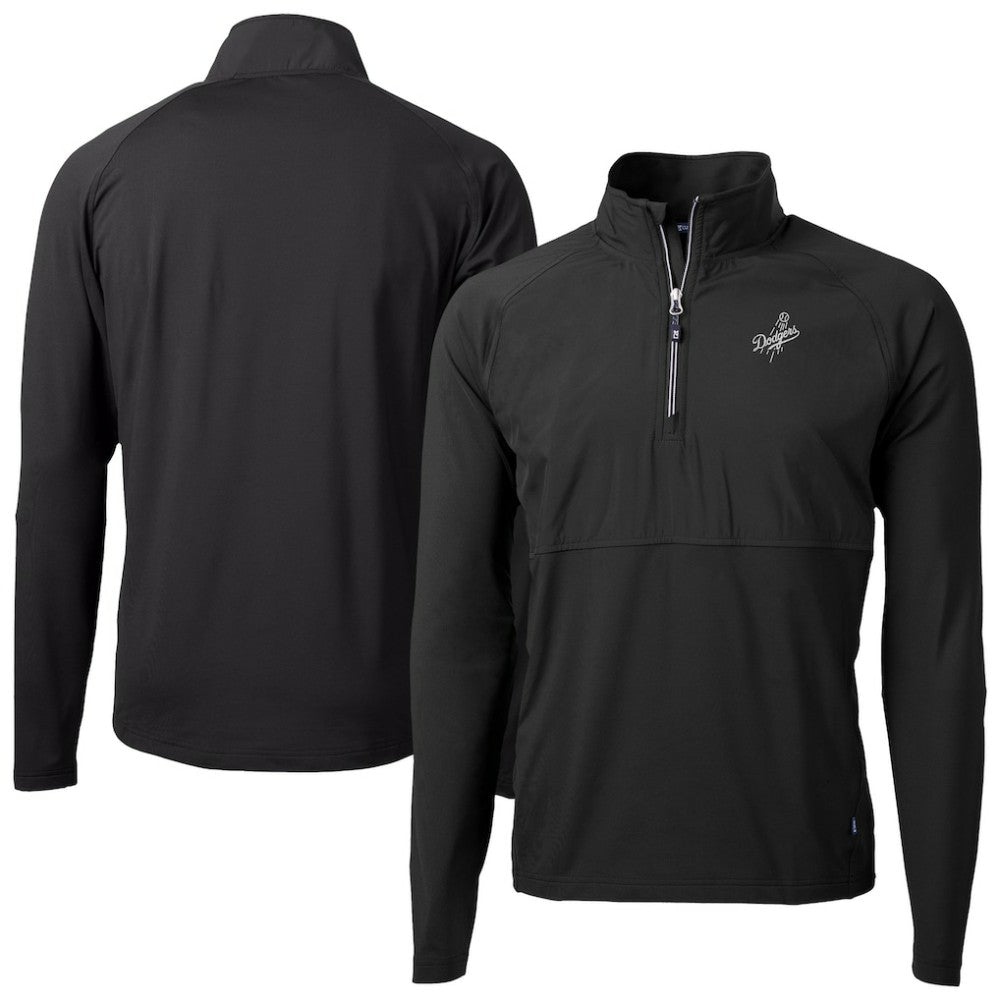 Los Angeles Dodgers Cutter & Buck Adapt Eco Hybrid Raglan DryTec Quarter-Zip Jacket | MLB Discount