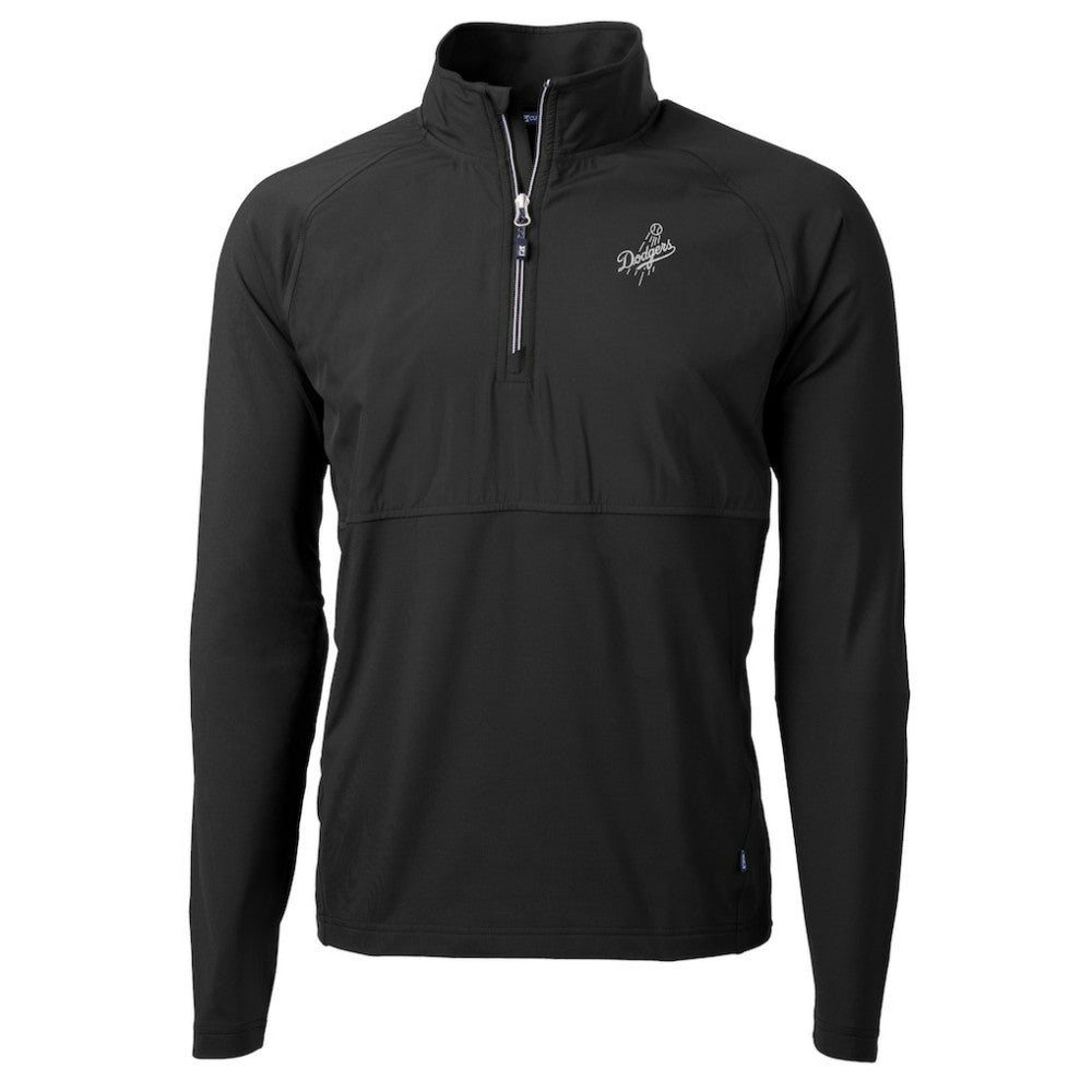 Los Angeles Dodgers Cutter & Buck Adapt Eco Hybrid Raglan DryTec Quarter-Zip Jacket | MLB Discount