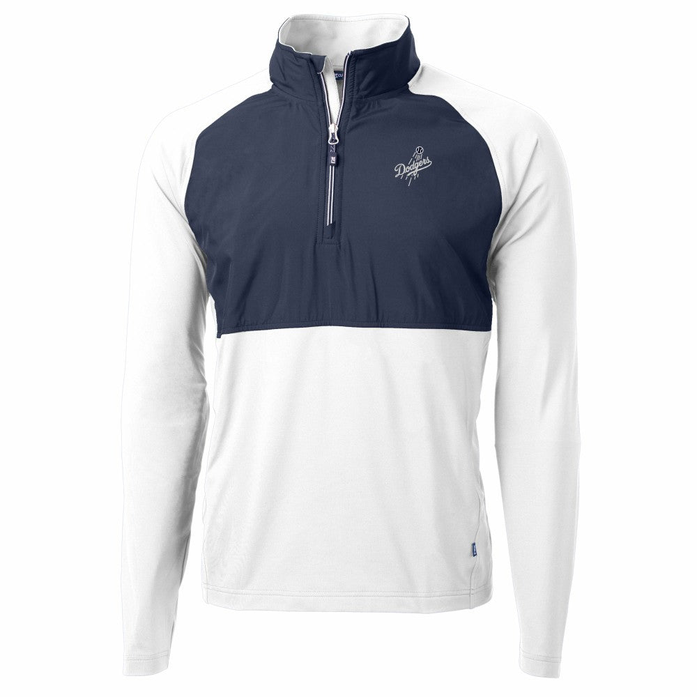 Los Angeles Dodgers Cutter & Buck Adapt Eco Hybrid Raglan DryTec Quarter-Zip Jacket | MLB Online