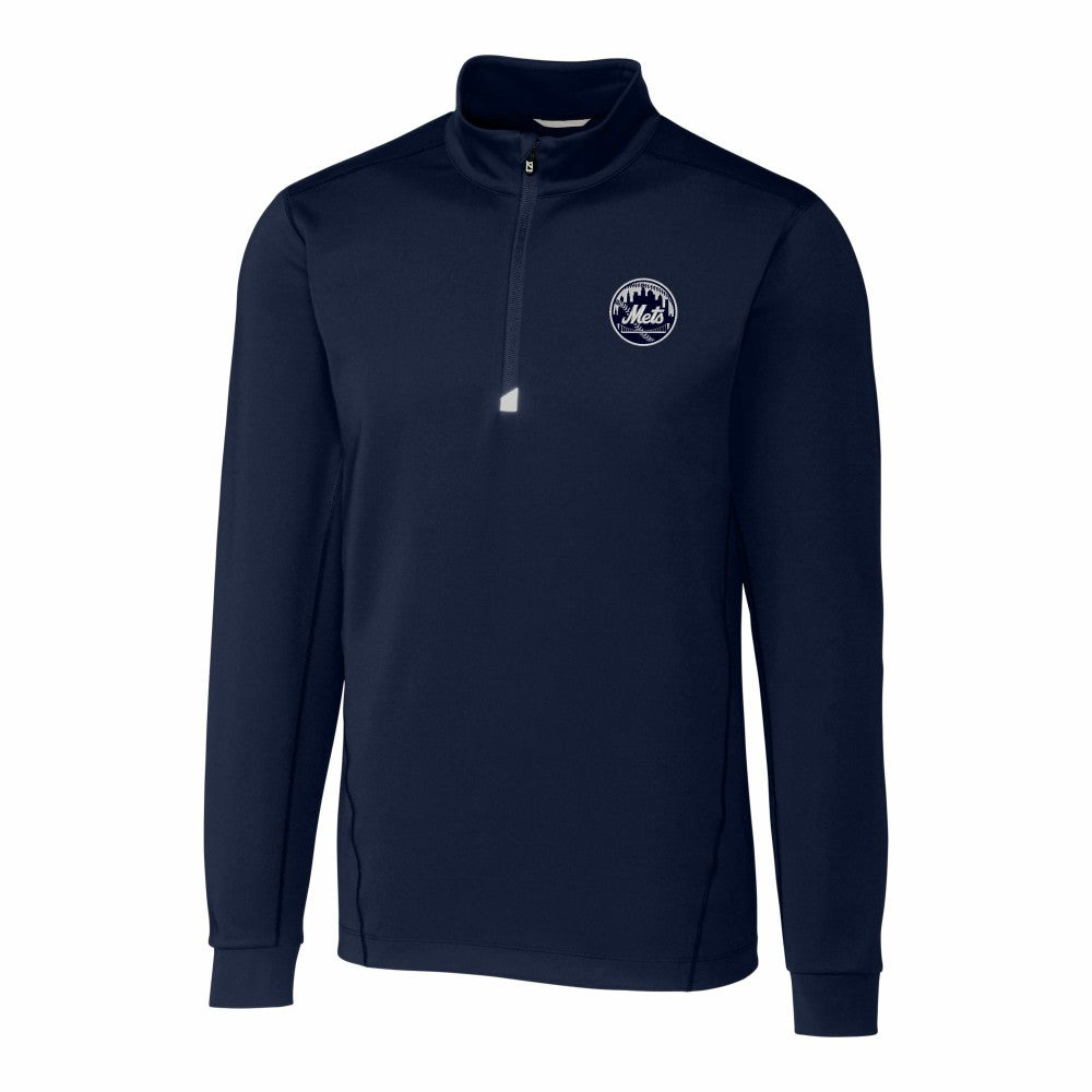 New York Mets Cutter & Buck Traverse Eco Tri-Blend DryTec Quarter-Zip Jacket | MLB Online
