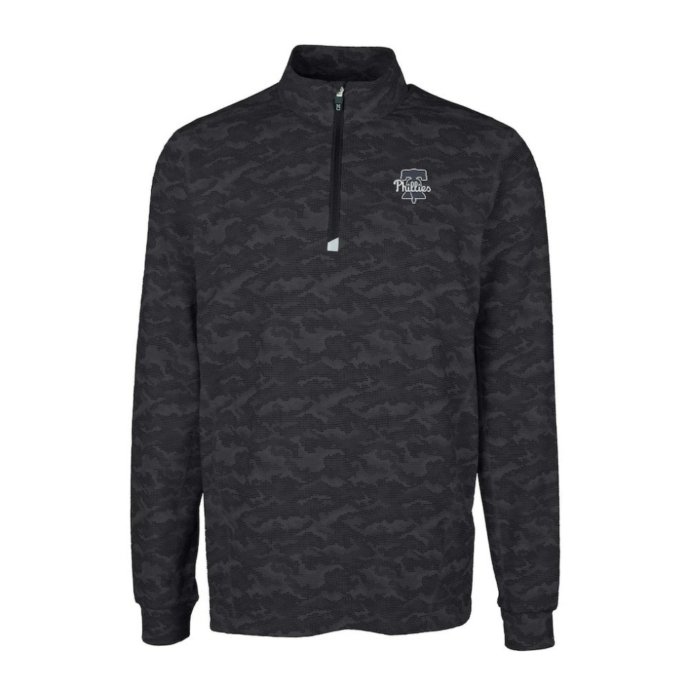 Philadelphia Phillies Cutter & Buck Traverse Eco Camo Tri-Blend DryTec Quarter-Zip Top | MLB US