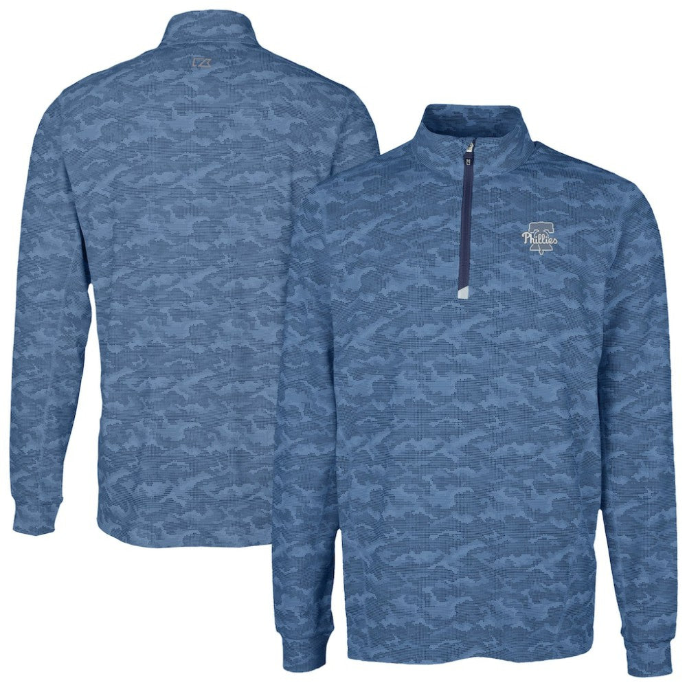 Philadelphia Phillies Cutter & Buck Traverse Eco Camo Tri-Blend DryTec Quarter-Zip Top | MLB Near me