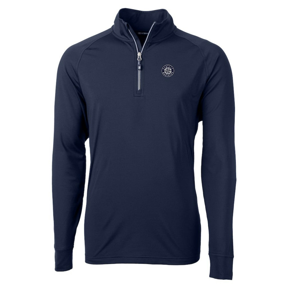 Seattle Mariners Cutter & Buck Adapt Eco Raglan Quarter-Zip Jacket | MLB Outlet