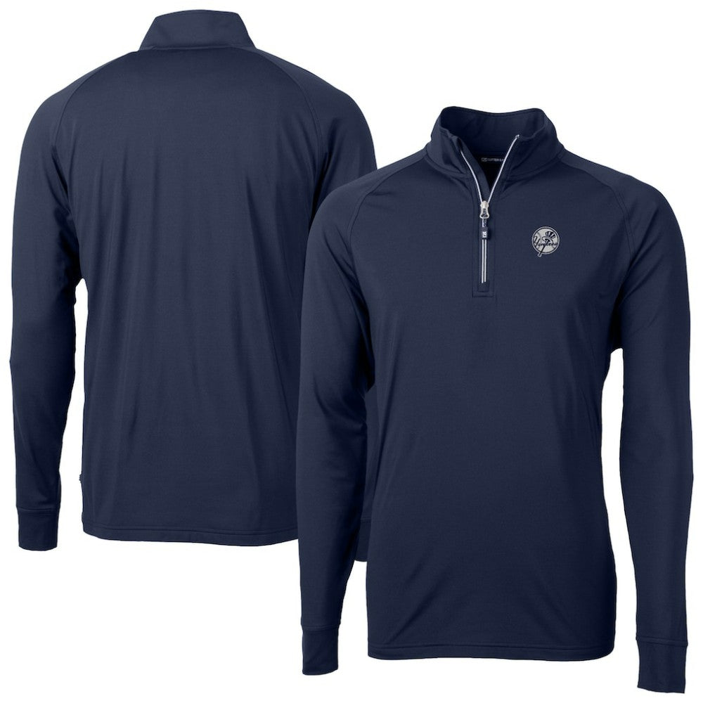 New York Yankees Cutter & Buck Adapt Eco Raglan Quarter-Zip Jacket | MLB On Sale