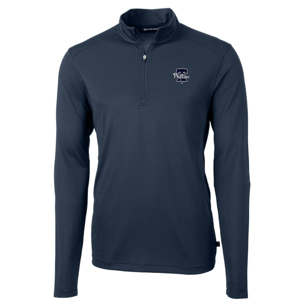 Philadelphia Phillies Cutter & Buck Virtue Eco Pique Quarter-Zip Jacket | MLB Discount