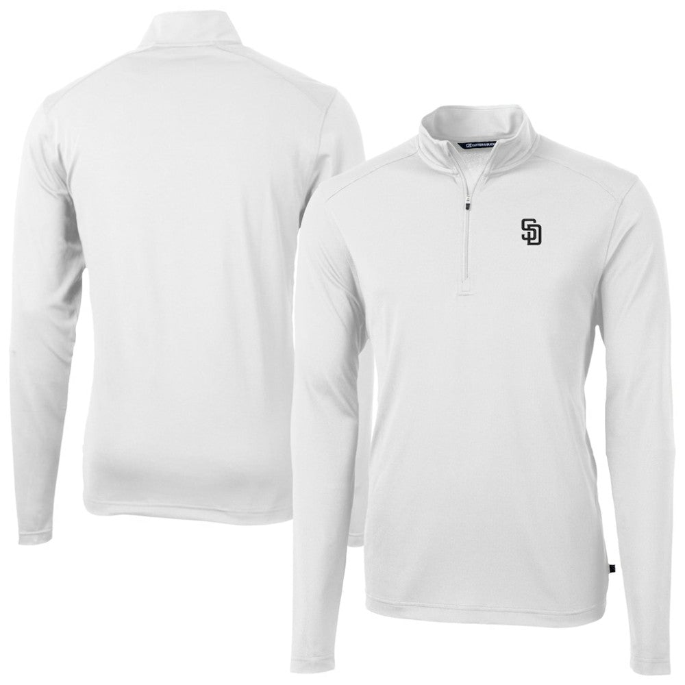 San Diego Padres Cutter & Buck Virtue Eco Pique Quarter-Zip Jacket | MLB On Sale