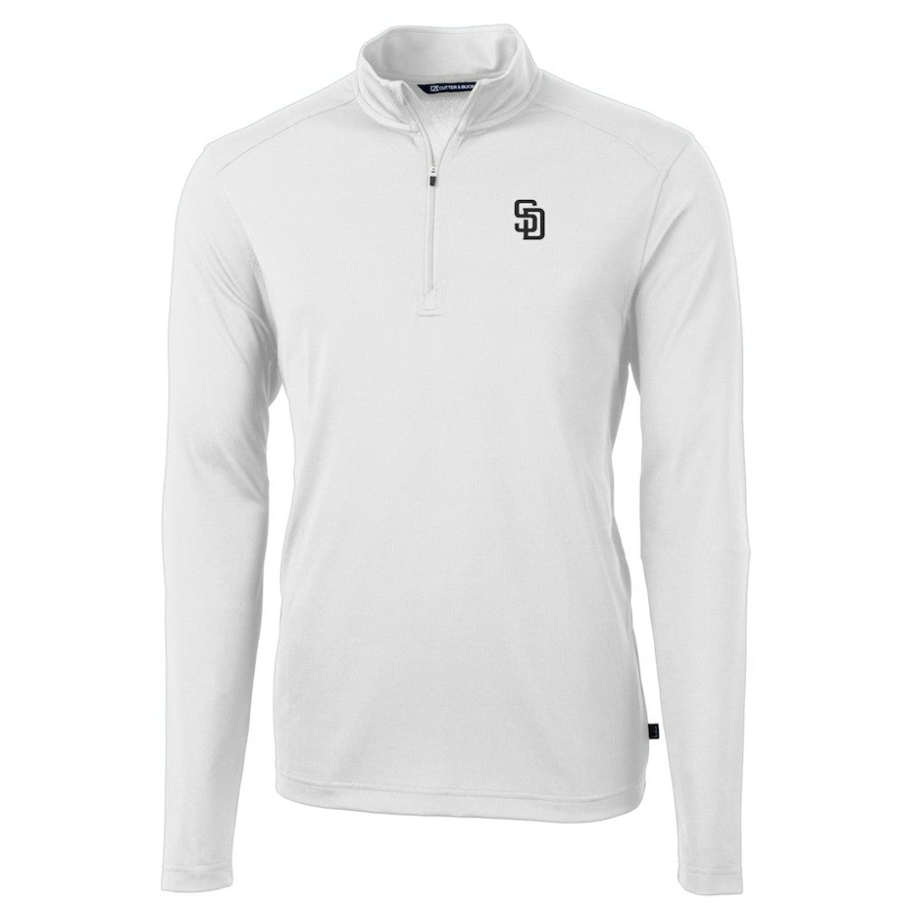 San Diego Padres Cutter & Buck Virtue Eco Pique Quarter-Zip Jacket | MLB On Sale