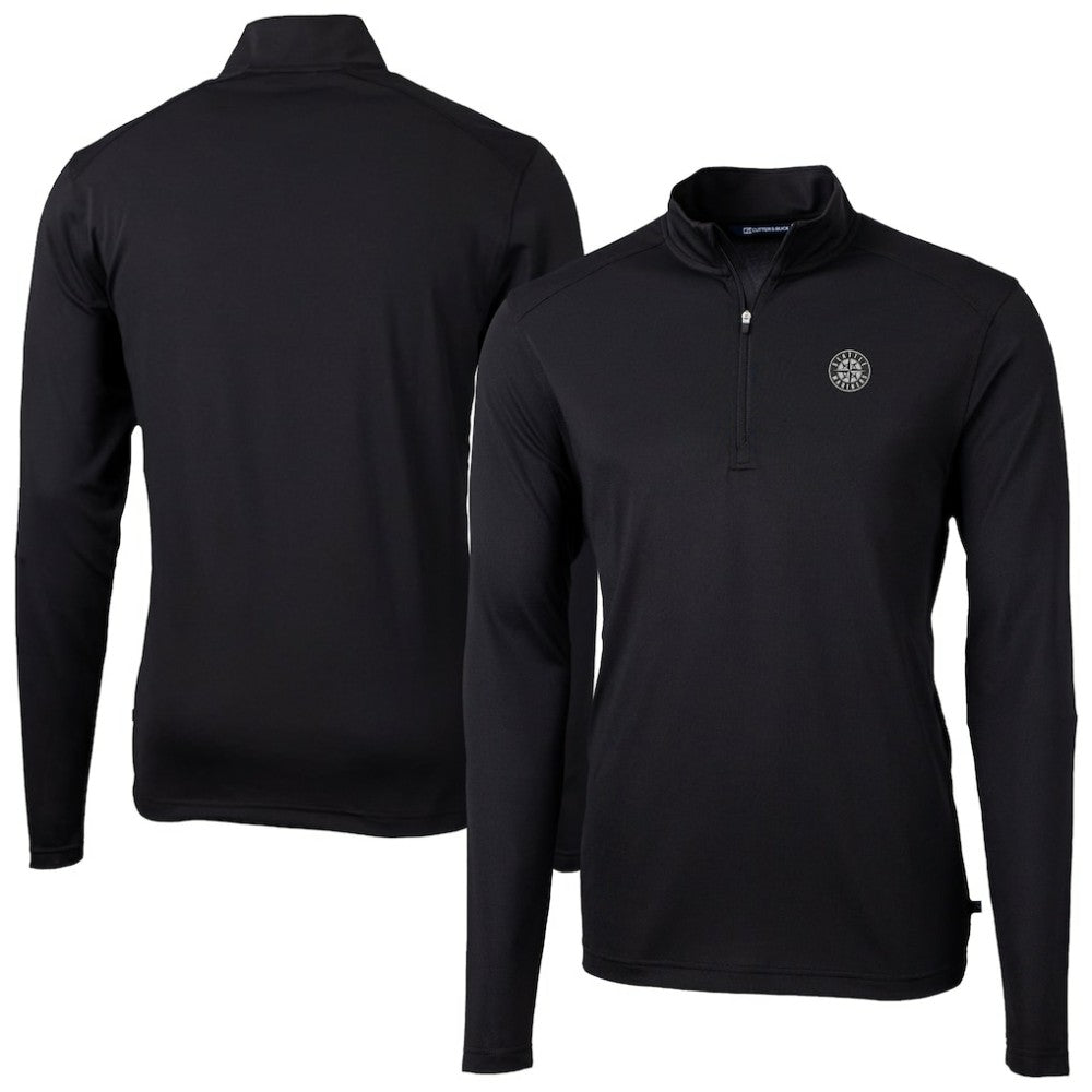 Seattle Mariners Cutter & Buck Virtue Eco Pique Quarter-Zip Jacket | MLB Online