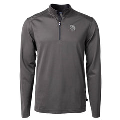 San Diego Padres Cutter & Buck Virtue Eco Pique Micro Stripe Quarter-Zip Jacket | MLB Online