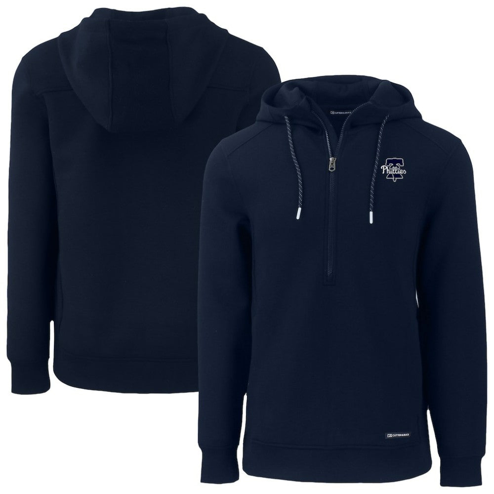 Philadelphia Phillies Cutter & Buck Roam Eco Recycled Tri-Blend Half-Zip Hoodie | MLB Shop