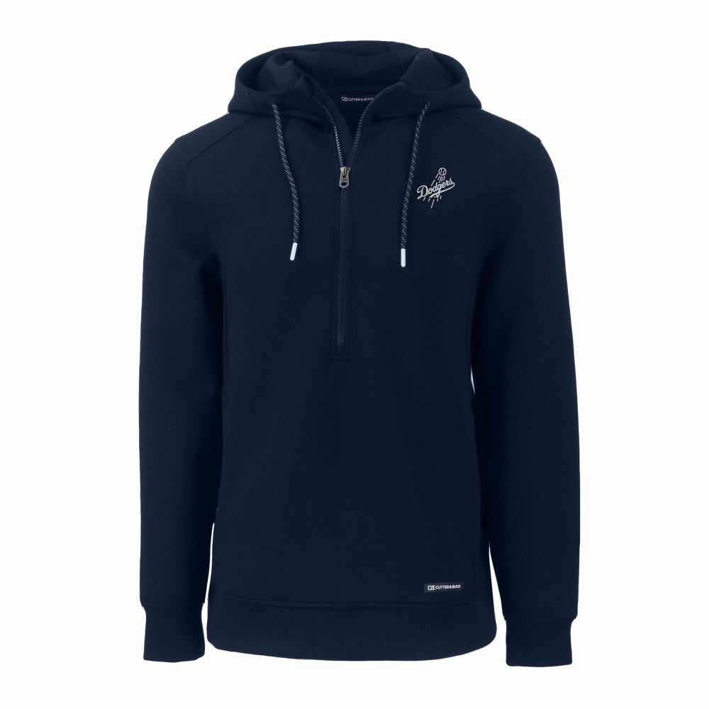 Los Angeles Dodgers Cutter & Buck Roam Eco Recycled Tri-Blend Half-Zip Hoodie | MLB Outlet