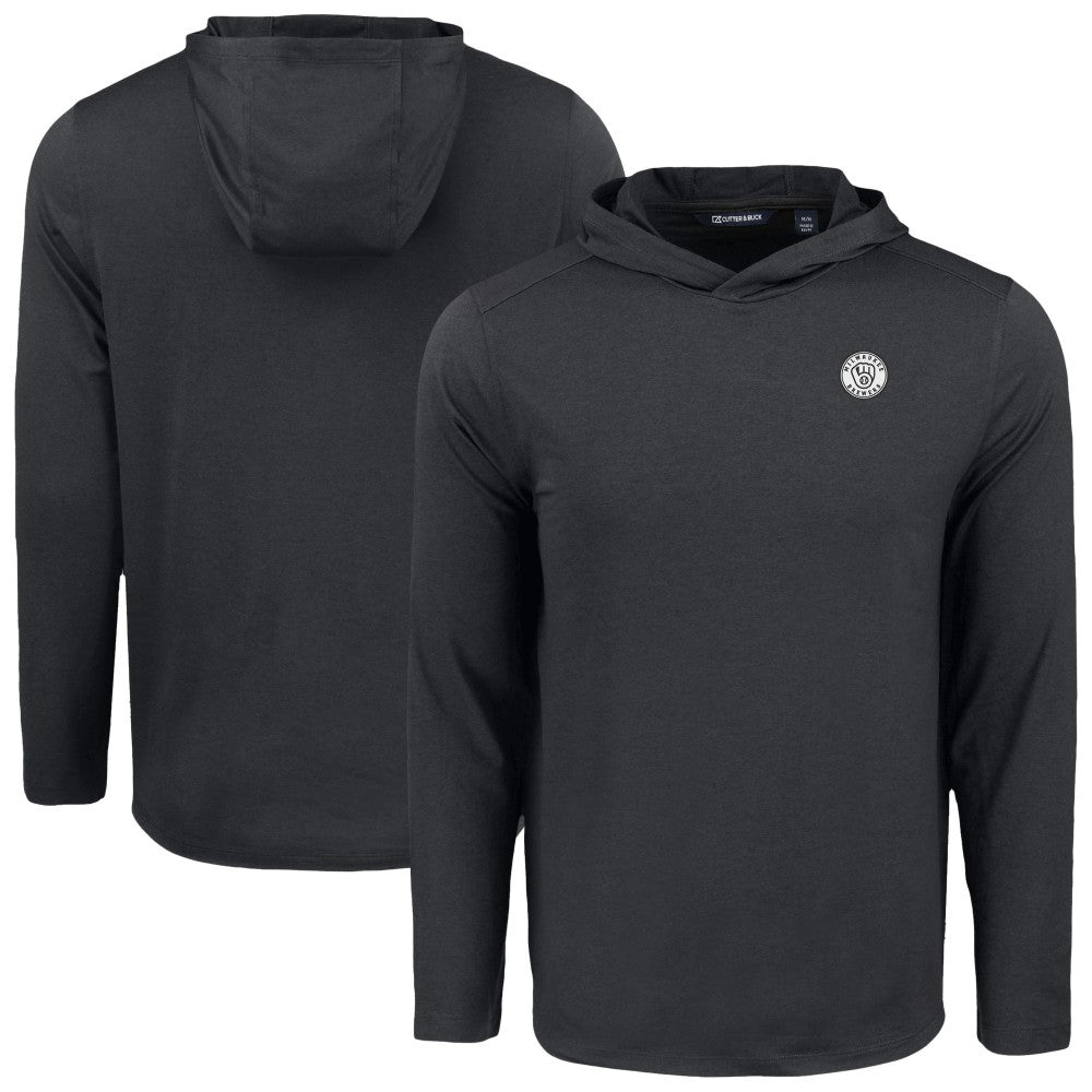 Milwaukee Brewers Cutter & Buck Coastline Epic Comfort Eco Recycled Hoodie T-Shirt | MLB Discount
