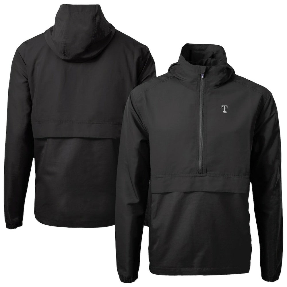 Texas Rangers Cutter & Buck Charter Eco Recycled Anorak Half-Zip Hoodie Jacket | MLB Online