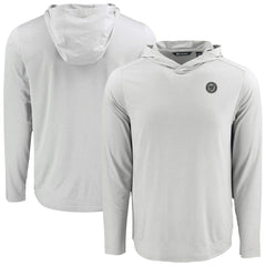 Washington Nationals Cutter & Buck Coastline Epic Comfort Eco Recycled Long Sleeve Hoodie T-Shirt | MLB Sale