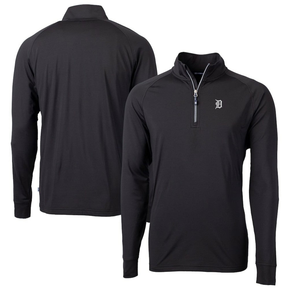Detroit Tigers Cutter & Buck Big & Tall Adapt Eco DryTec Raglan Quarter-Zip Jacket | MLB Sale
