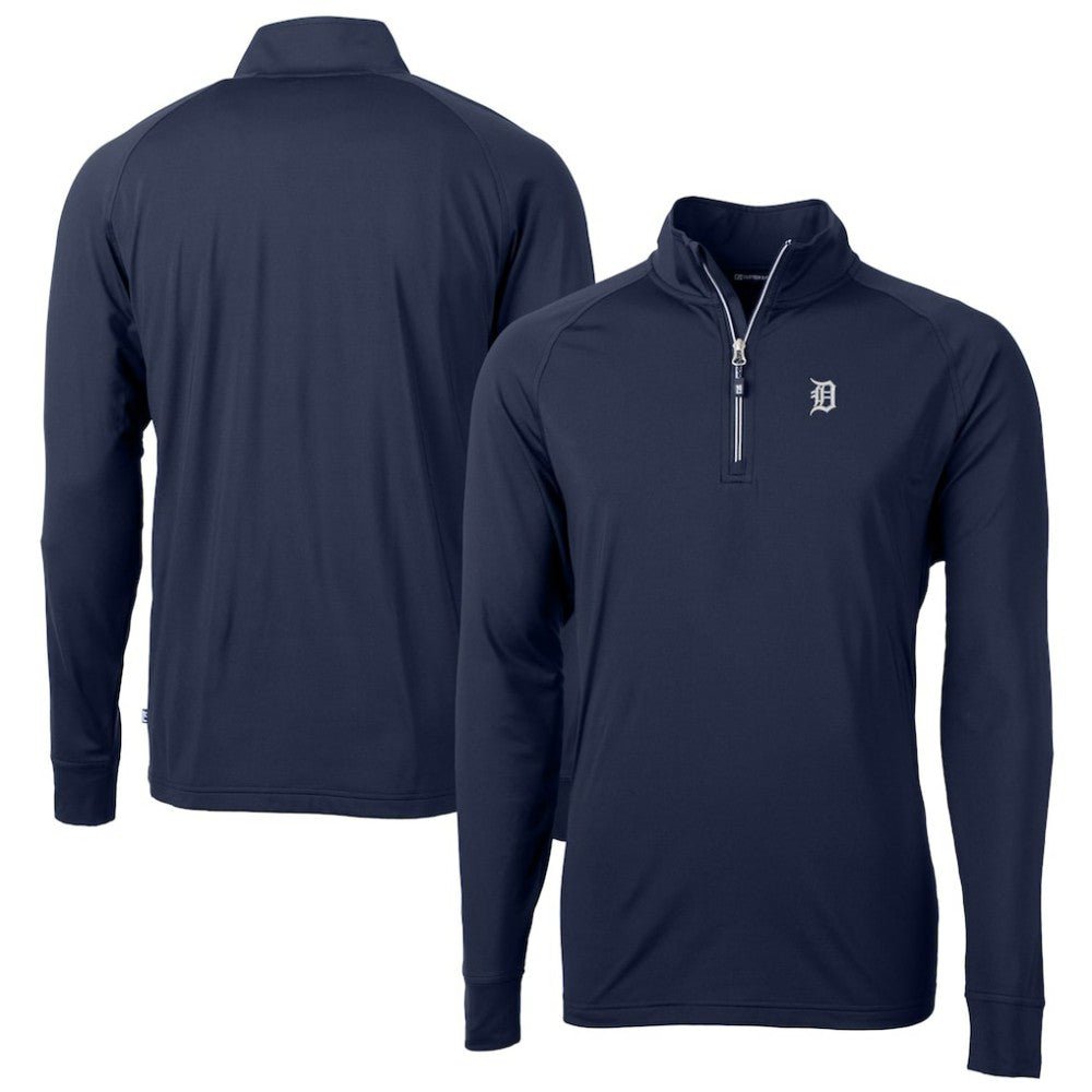 Detroit Tigers Cutter & Buck Big & Tall Adapt Eco DryTec Raglan Quarter-Zip Jacket | MLB US