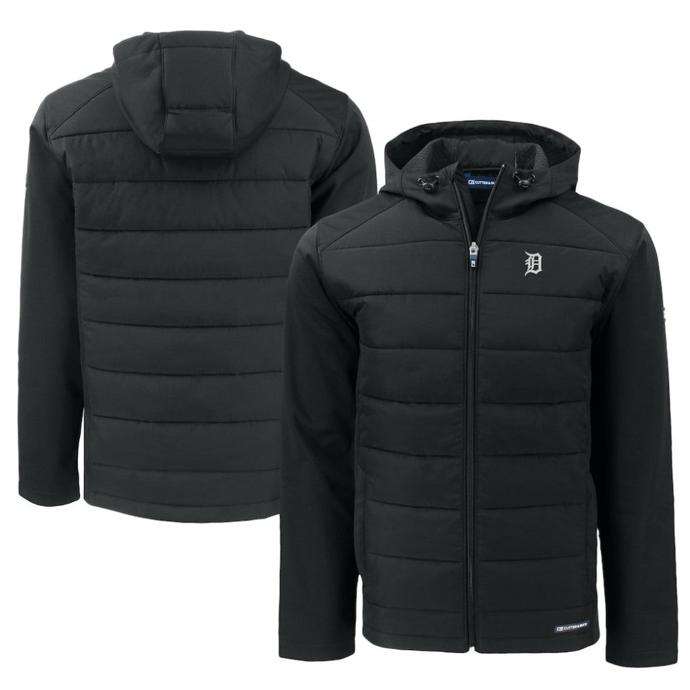 Detroit Tigers Cutter & Buck Big & Tall Evoke Hybrid Eco Softshell Recycled Full-Zip Jacket | MLB Sale