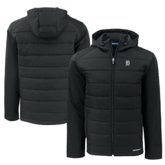 Detroit Tigers Cutter & Buck Big & Tall Evoke Hybrid Eco Softshell Recycled Full-Zip Jacket | MLB Sale
