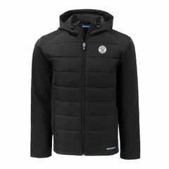 Milwaukee Brewers Cutter & Buck Big & Tall Evoke Hybrid Eco Softshell Recycled Full-Zip Hooded PrimaLoft Jacket | MLB Discount
