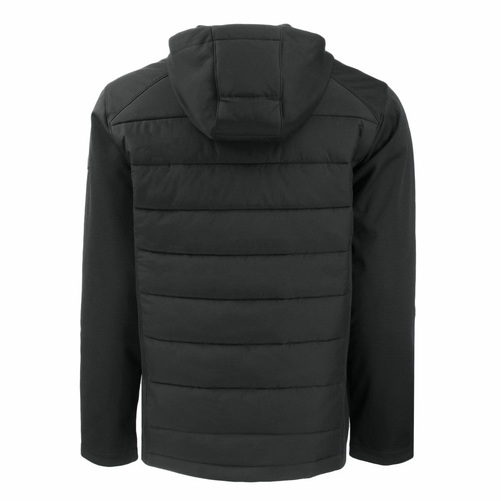 Milwaukee Brewers Cutter & Buck Big & Tall Evoke Hybrid Eco Softshell Recycled Full-Zip Hooded PrimaLoft Jacket | MLB Discount