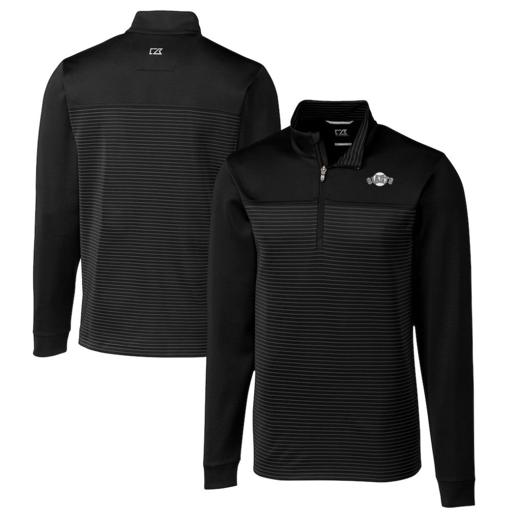 San Francisco Giants Cutter & Buck Big & Tall Traverse Stretch Stripe Eco Tri-Blend Quarter-Zip Top | MLB Outlet