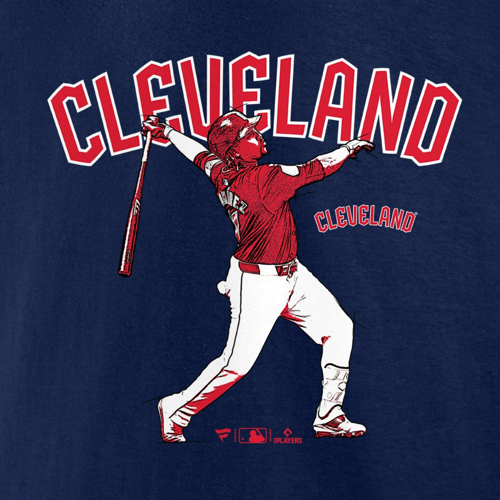 Jose Ramirez Cleveland Guardians Player Swing T-Shirt | MLB On Sale