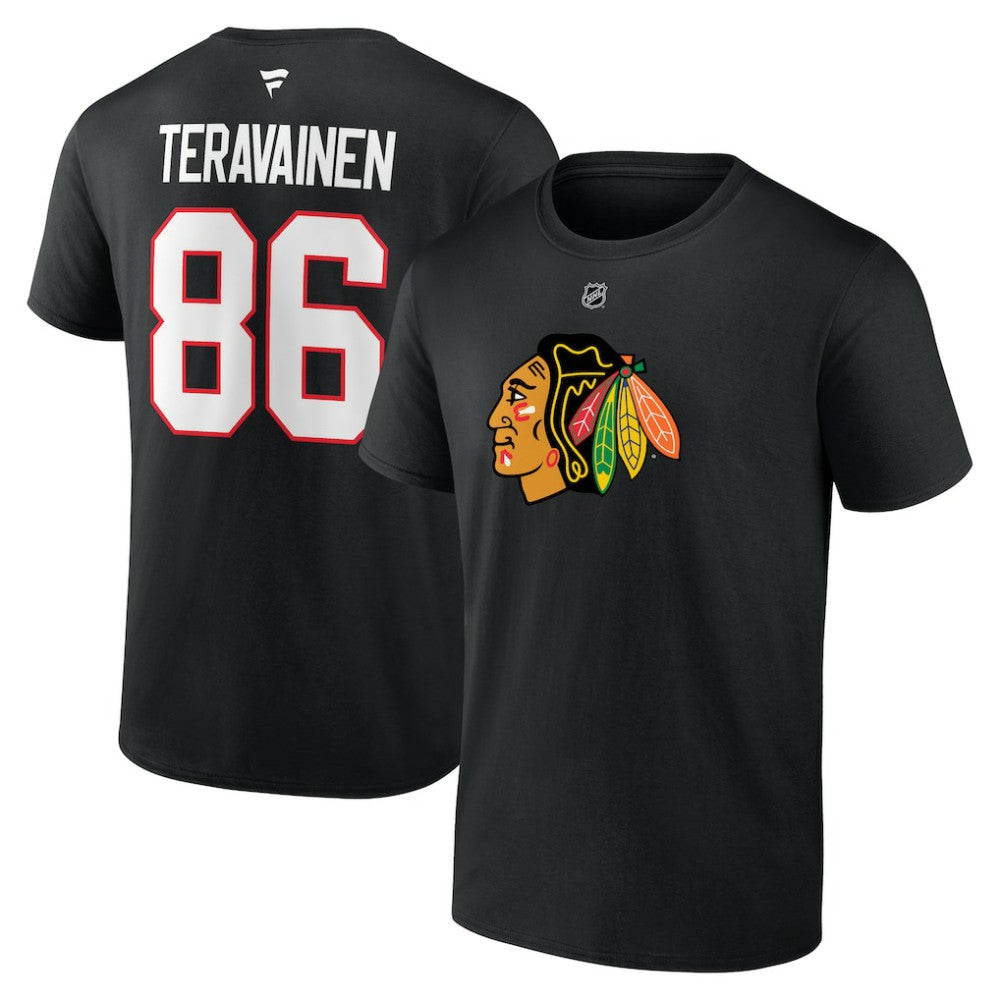 Teuvo Teravainen Chicago Blackhawks Fanatics Authentic Stack Name & Number T-Shirt On Sale