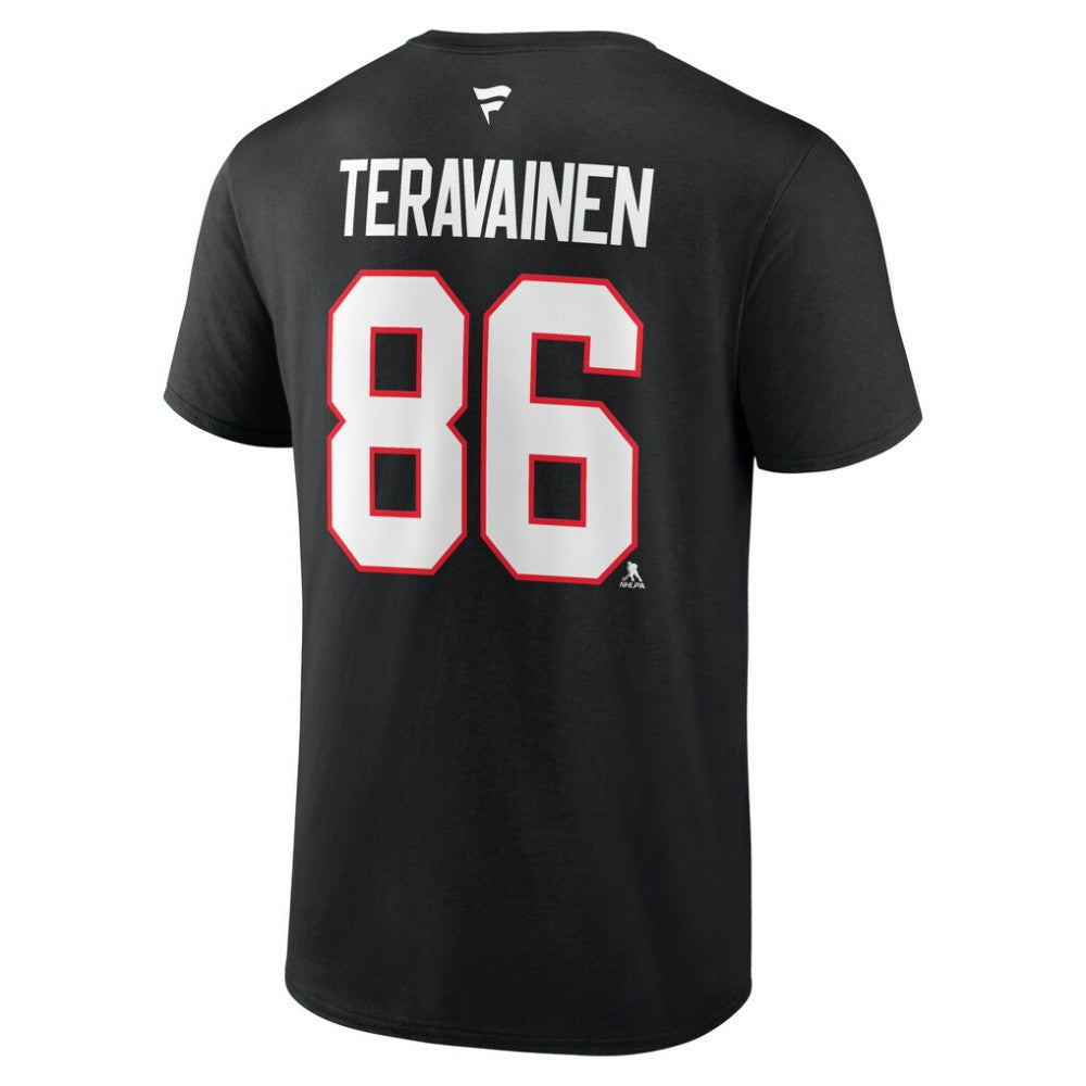 Teuvo Teravainen Chicago Blackhawks Fanatics Authentic Stack Name & Number T-Shirt On Sale
