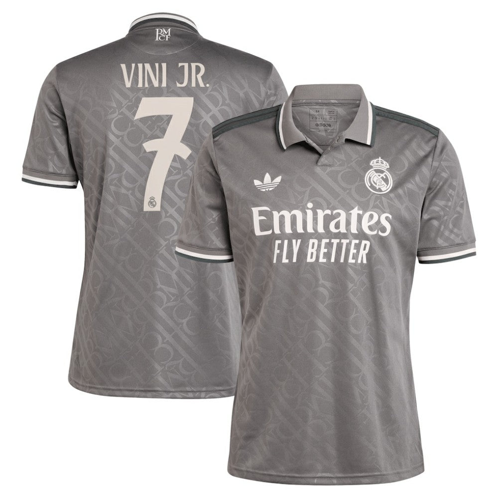 Vini Jr. Real Madrid Originals 2024/25 Third Replica Player Jersey Charcoal - Adidas