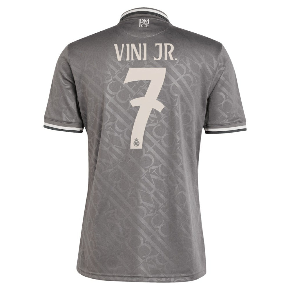 Vini Jr. Real Madrid Originals 2024/25 Third Replica Player Jersey Charcoal - Adidas
