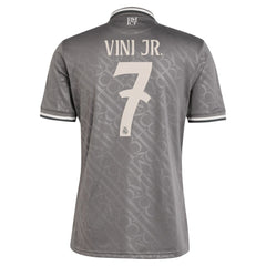 Vini Jr. Real Madrid Originals 2024/25 Third Replica Player Jersey Charcoal - Adidas