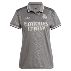 Vini Jr. Real Madrid Originals Women's 2024/25 Third Replica Player Jersey Charcoal - Adidas