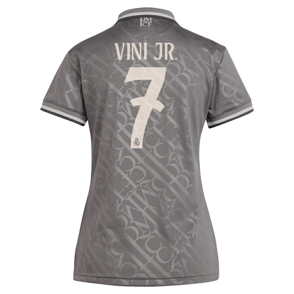 Vini Jr. Real Madrid Originals Women's 2024/25 Third Replica Player Jersey Charcoal - Adidas