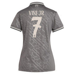 Vini Jr. Real Madrid Originals Women's 2024/25 Third Replica Player Jersey Charcoal - Adidas