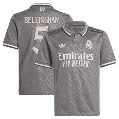 Jude Bellingham Real Madrid Originals Youth 2024/25 Third Replica Player Jersey Charcoal - Adidas