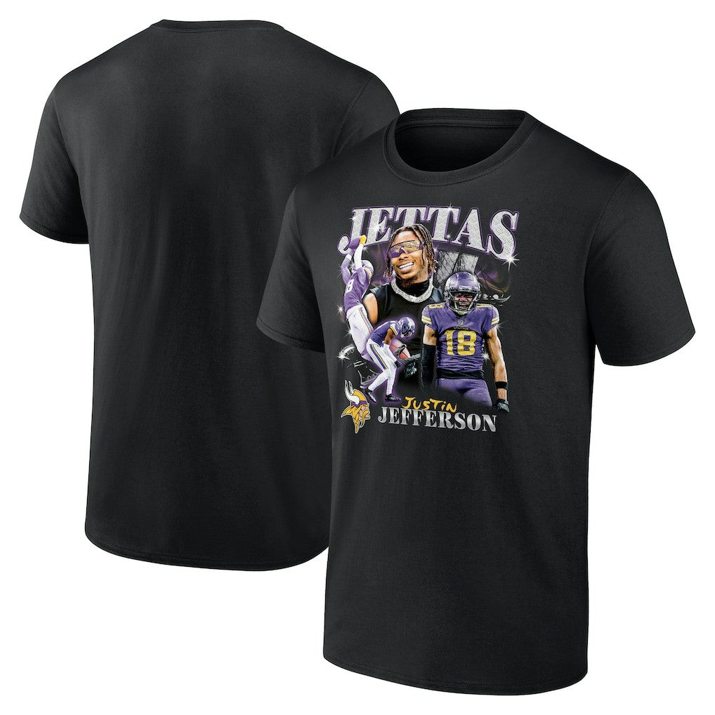 Minnesota Vikings Fanatics Justin Jefferson  Notorious Player Graphic T-Shirt