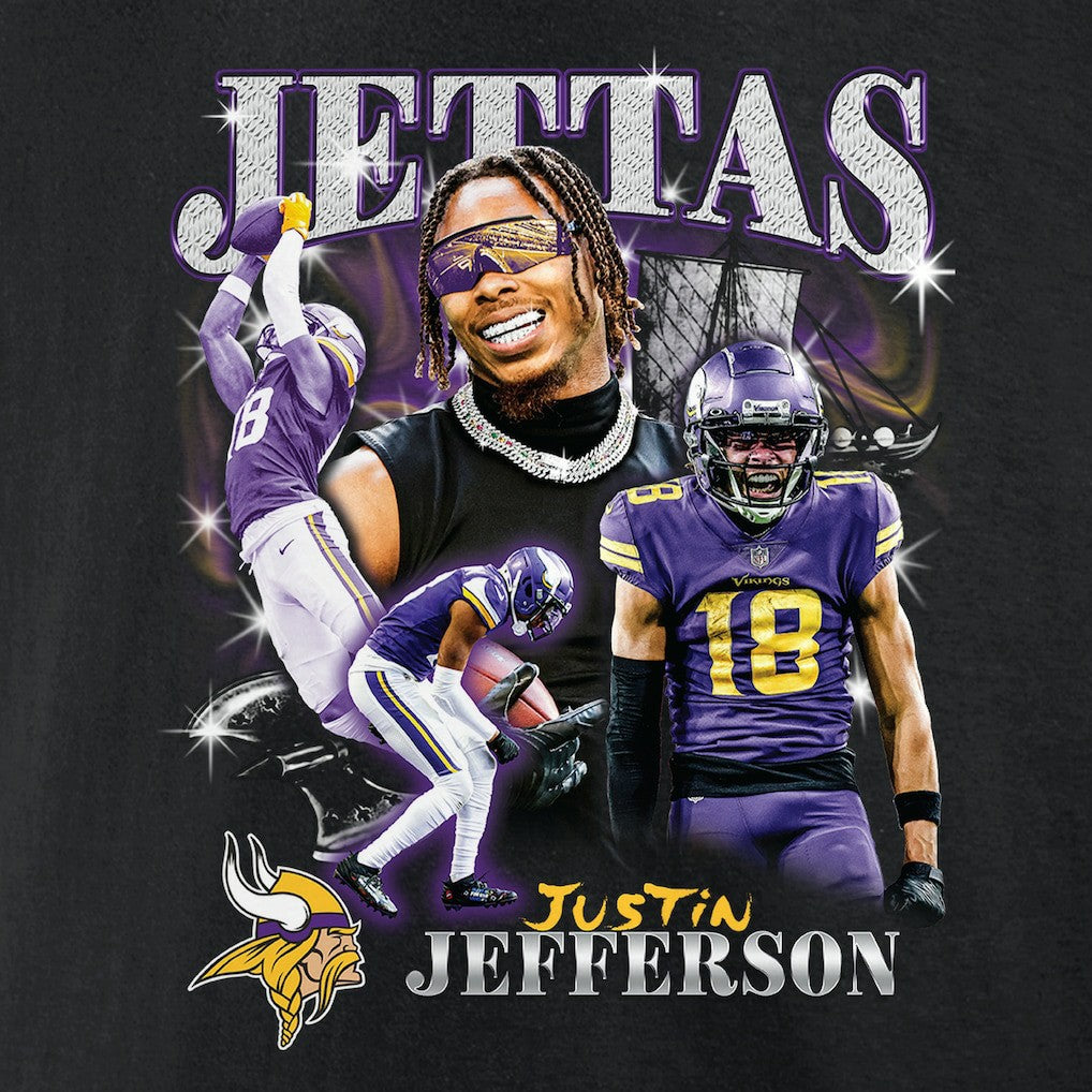 Minnesota Vikings Fanatics Justin Jefferson  Notorious Player Graphic T-Shirt
