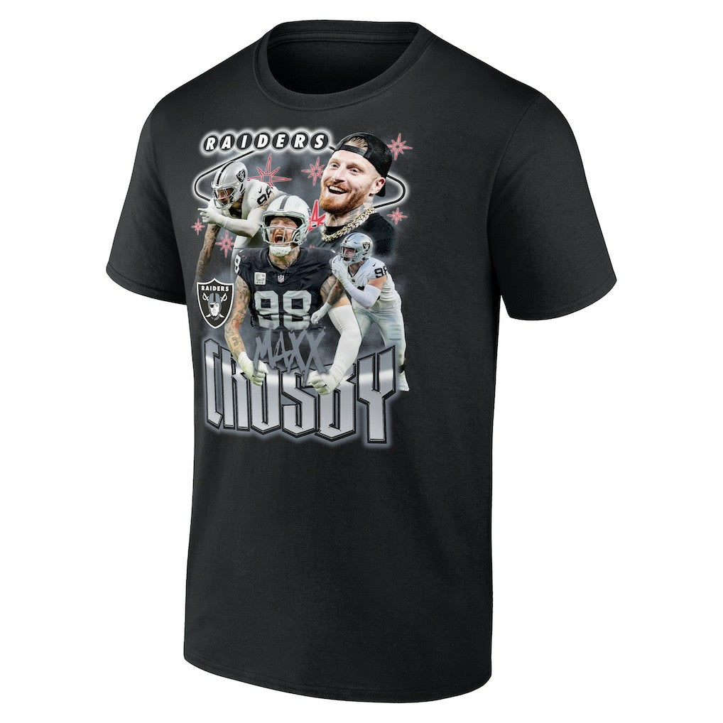Las Vegas Raiders Fanatics Maxx Crosby  Notorious Player Graphic T-Shirt