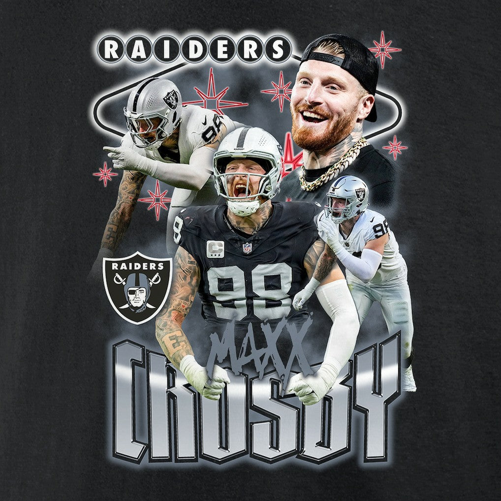Las Vegas Raiders Fanatics Maxx Crosby  Notorious Player Graphic T-Shirt