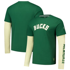 Milwaukee Bucks Stadium Essentials Unisex Spectator Twofer Long Sleeve T-Shirt Outlet