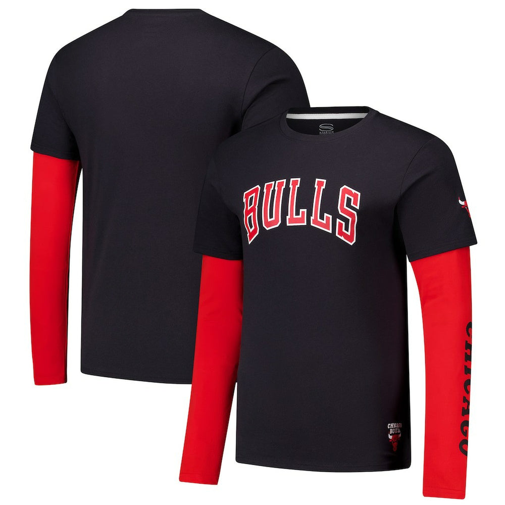 Chicago Bulls Stadium Essentials Unisex Spectator Twofer Long Sleeve T-Shirt sale Outlet