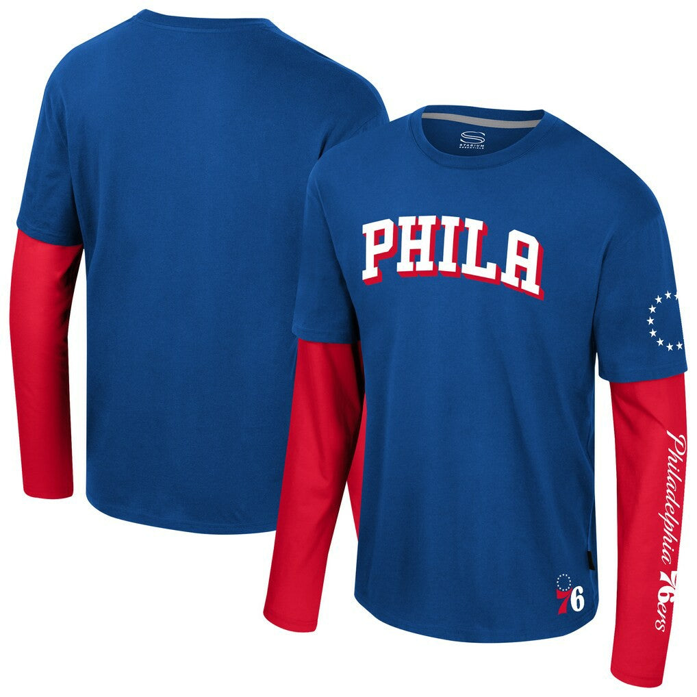 Philadelphia 76ers Stadium Essentials Unisex Spectator 2fer Long Sleeve T-Shirt On Sale