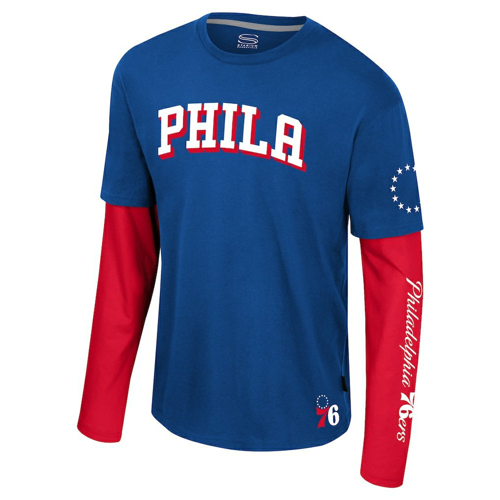 Philadelphia 76ers Stadium Essentials Unisex Spectator 2fer Long Sleeve T-Shirt On Sale