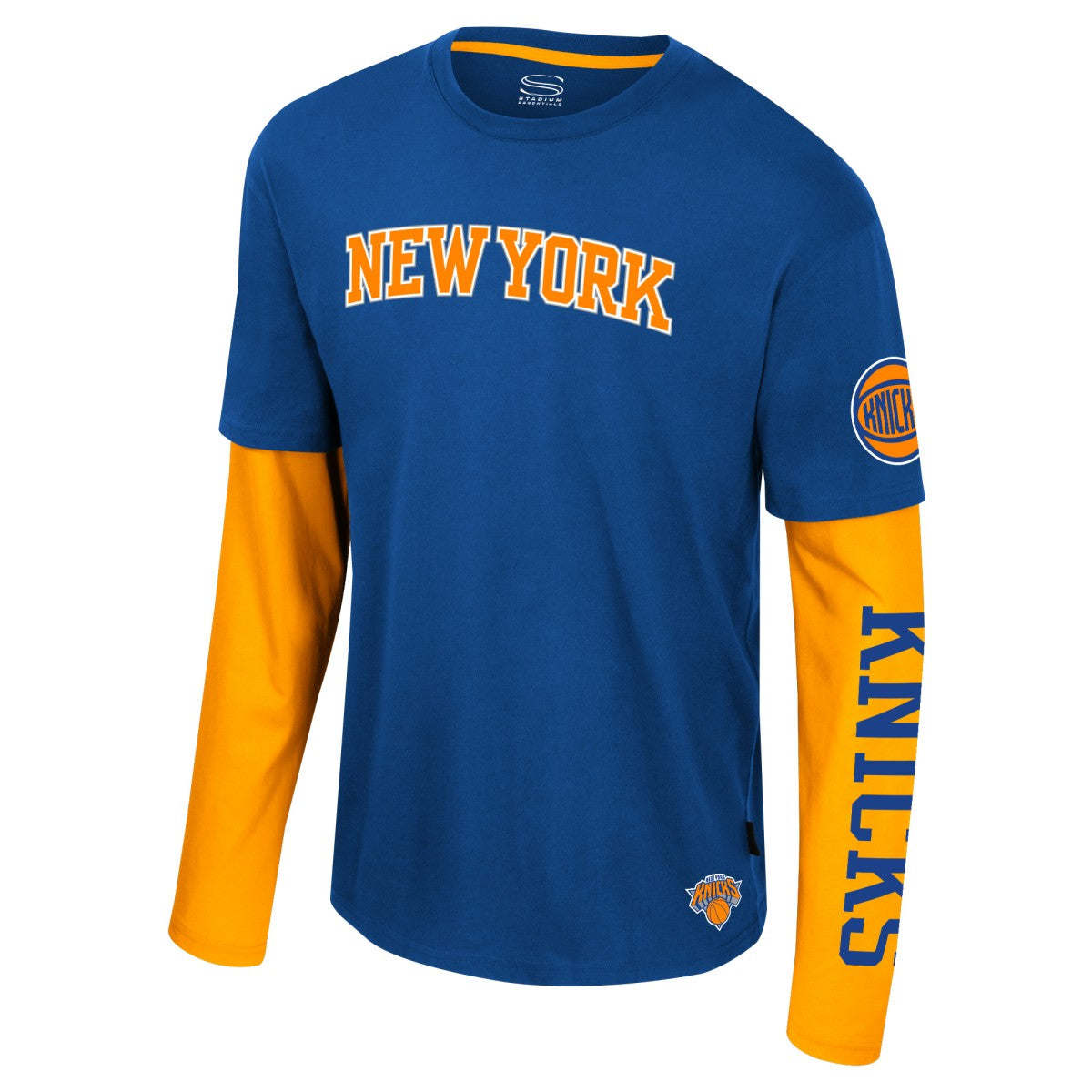 New York Knicks Stadium Essentials Unisex Spectator 2fer Long Sleeve T-Shirt Outlet