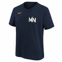 Royce Lewis Minnesota Twins Nike Youth Fuse City Connect Name & Number T-Shirt | MLB Shop