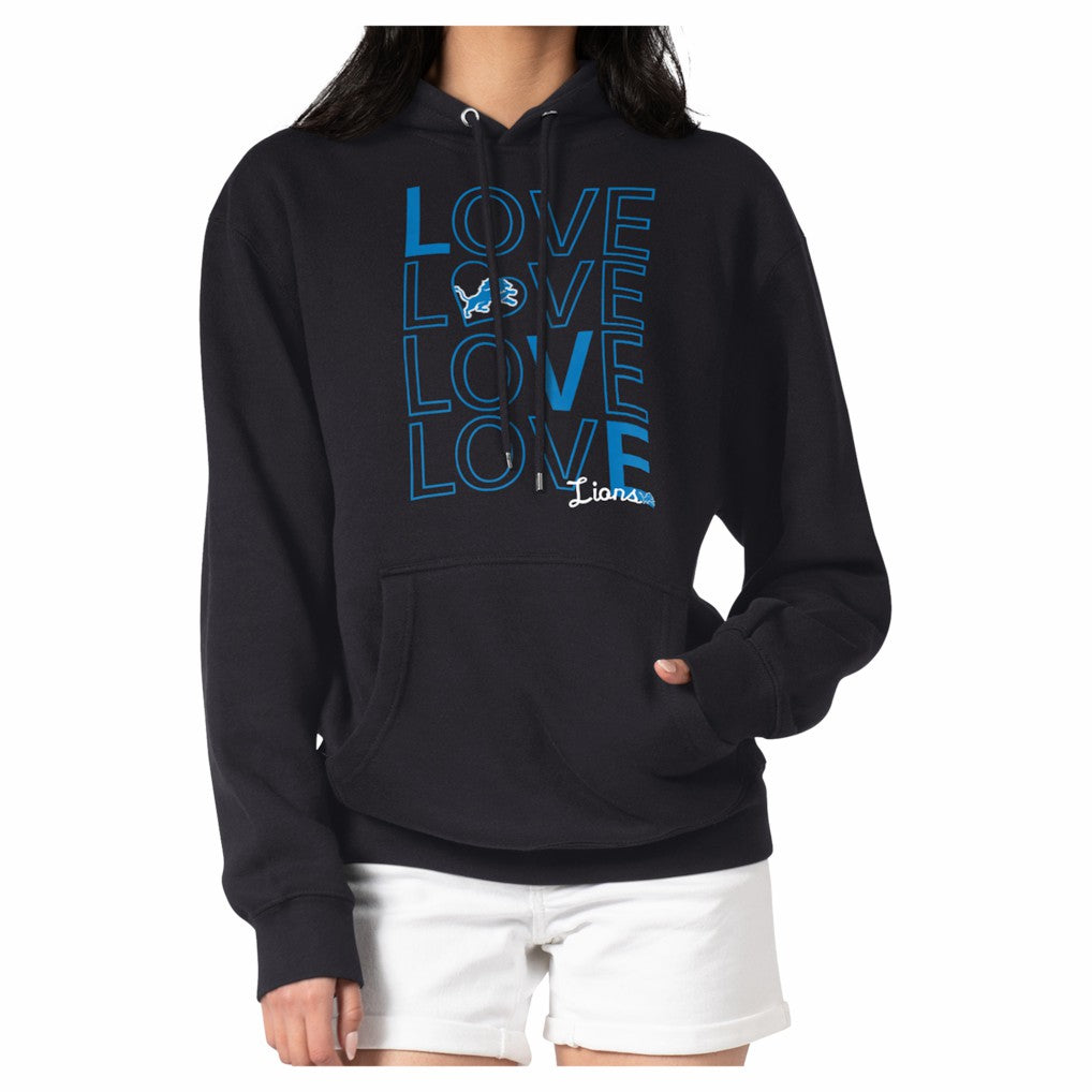 Detroit Lions  G-III 4Her by Carl Banks Women's Love Team Fleece Tri-Blend Pullover Hoodie